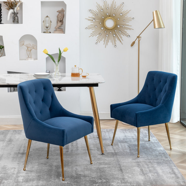 Navy velvet chair deals next